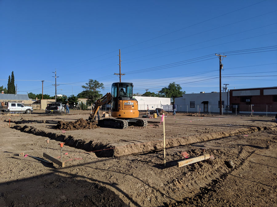 Monroe's Restaurant early stages of build