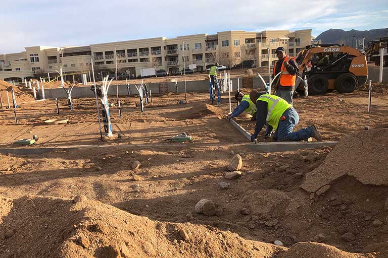 Early stages of the Palomas Peak Dentistry Office foundation work