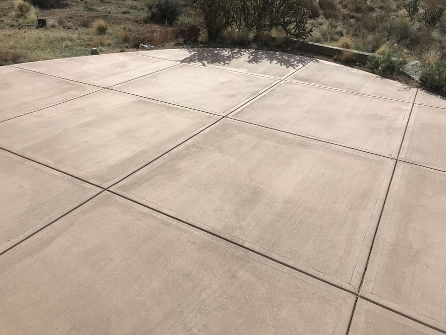 Flatwork walkway and driveway