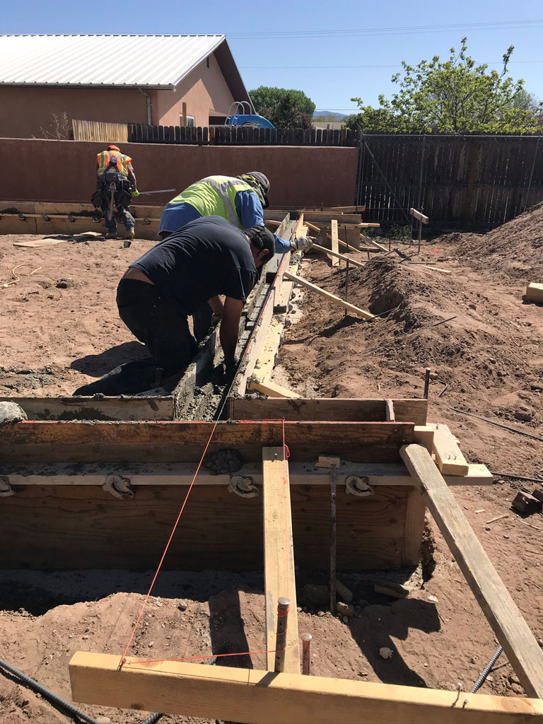 Concrete foundation work