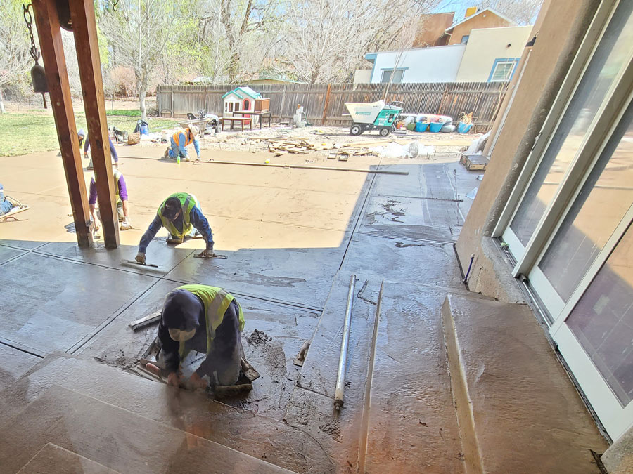 Patio slab work